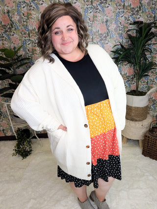 Trisha Tiered Babydoll Dress in Colorblock Florals-11- Dress/Romp/Jump-HAPTICS-Styled by Stacked - A Plus Size Women's Boutique in Lakeville, MN