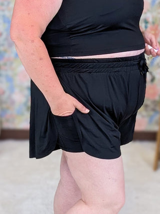 10- Bottoms Non-Denim Trista Layered Athletic Shorts plus size clothing