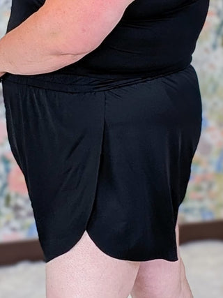 10- Bottoms Non-Denim Trista Layered Athletic Shorts plus size clothing