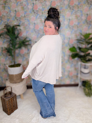 Valerie Brushed Ribbed Dolman w/Thumbholes (2 colors)-2- Long Sleeve Tops-BE STAGE-Styled by Stacked - A Plus Size Women's Boutique in Lakeville, MN