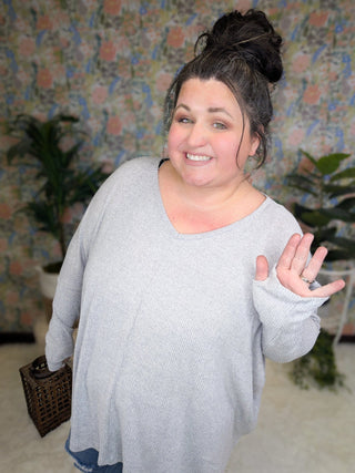 Valerie Brushed Ribbed Dolman w/Thumbholes (2 colors)-2- Long Sleeve Tops-BE STAGE-Styled by Stacked - A Plus Size Women's Boutique in Lakeville, MN