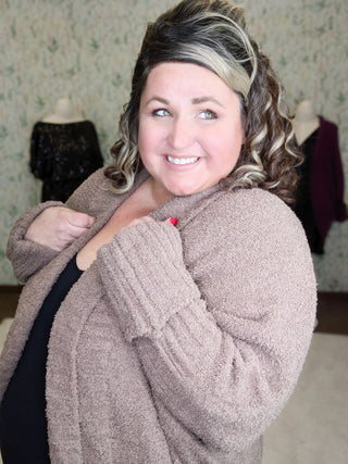 Vicki Cozy Cocoon Cardi w/Pockets (4 COLORS)-4- Overlayer Tops-sweet lovely by jen-Styled by Stacked - A Plus Size Women's Boutique in Lakeville, MN