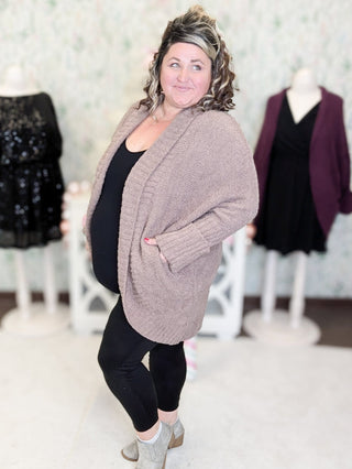 Vicki Cozy Cocoon Cardi w/Pockets (4 COLORS)-4- Overlayer Tops-sweet lovely by jen-Styled by Stacked - A Plus Size Women's Boutique in Lakeville, MN