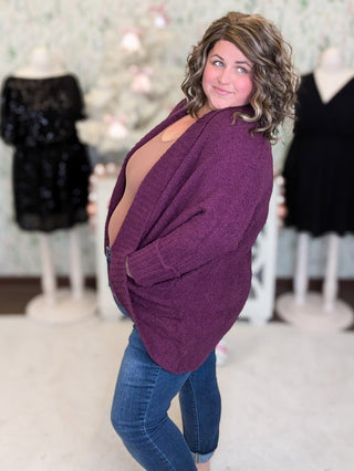 Vicki Cozy Cocoon Cardi w/Pockets (4 COLORS)-4- Overlayer Tops-sweet lovely by jen-Styled by Stacked - A Plus Size Women's Boutique in Lakeville, MN