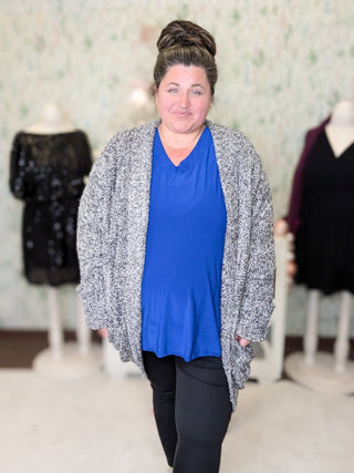 Vicki Cozy Cocoon Cardi w/Pockets (4 COLORS)-4- Overlayer Tops-sweet lovely by jen-Styled by Stacked - A Plus Size Women's Boutique in Lakeville, MN