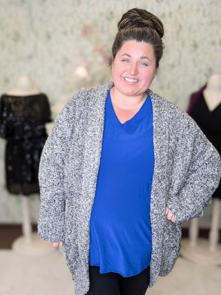 Vicki Cozy Cocoon Cardi w/Pockets (4 COLORS)-4- Overlayer Tops-sweet lovely by jen-Styled by Stacked - A Plus Size Women's Boutique in Lakeville, MN