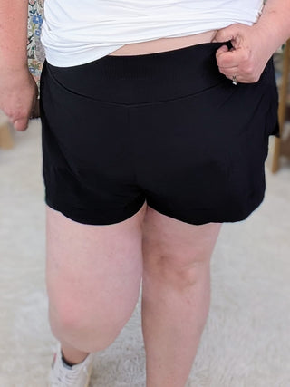 Vinnie Nylon Athletic Shorts w/Pocket Underlayer plus size clothing