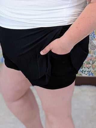 Vinnie Nylon Athletic Shorts w/Pocket Underlayer plus size clothing