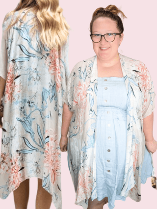 Virginia Airy Light Floral Kimono-CARDIGAN-urbanista-Styled by Stacked - A Plus Size Women's Boutique in Lakeville, MN