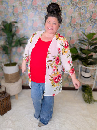 Vivette Lace Trim Ribbed Tank- SELECT SOLIDS-1- ShortSlv/Slvless Tops-Michelle Mae-Styled by Stacked - A Plus Size Women's Boutique in Lakeville, MN