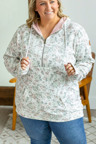 PHC- Ivory Vintage Floral w/Blush Accents Halfzip