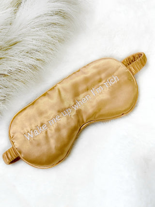 Wake Me Up When I'm Rich Eye Mask-12- Accessories & Gifts-with love molly-Styled by Stacked - A Plus Size Women's Boutique in Lakeville, MN