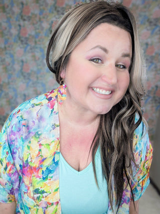 Wesley Painted Bright Floral Kimono-4- Overlayer Tops-Urbanista-Styled by Stacked - A Plus Size Women's Boutique in Lakeville, MN