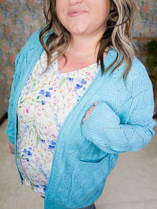 Sophie Vneck Perfect Tee in Spring Florals (4 Colors)-1- ShortSlv/Slvless Tops-MICHELLE MAE-Styled by Stacked - A Plus Size Women's Boutique in Lakeville, MN