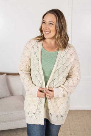 Whitney Textured Knit Spring Weight Cardigan (6 Colors)-4- Overlayer Tops-MICHELLE MAE-Styled by Stacked - A Plus Size Women's Boutique in Lakeville, MN