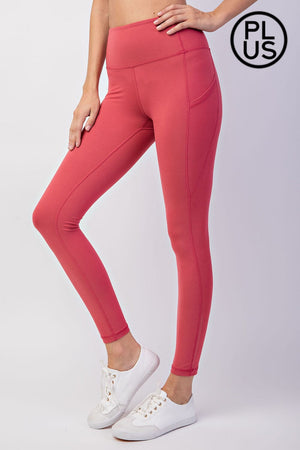 High Waist Plus Size Pocket Leggings + Reflector Dots leggings rae mode 