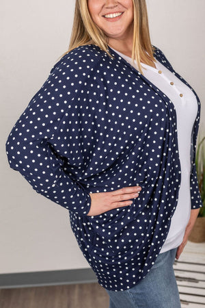 Polka Dot Brushed Cocoon Cardigans CARDIGAN Michelle Mae 