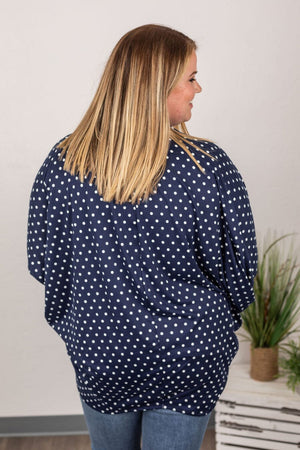 Polka Dot Brushed Cocoon Cardigans CARDIGAN Michelle Mae 