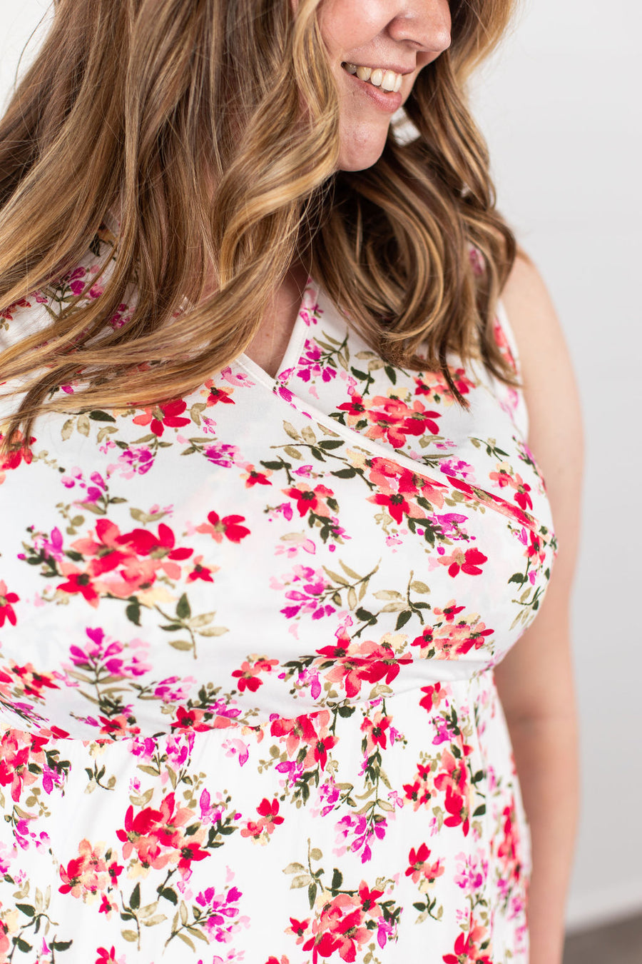 MAGNOLIA IVORY FLORAL DRESS Dresses Michelle Mae 