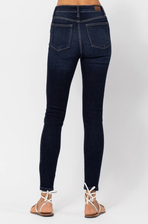 Judy Blue Dark Wash Classics- Handsanded Skinny