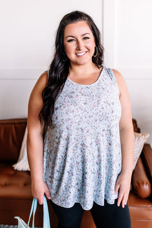 Cut It Out Light Lace Back Tank tanks BE STAGE 