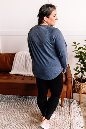 Something Nice To Say Henley Washed Top (3 colors) LONG SLEEVE TOPS SEW IN LOVE 
