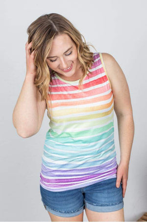 Soft + Sunny Rainbow Tank tank Michelle Mae 