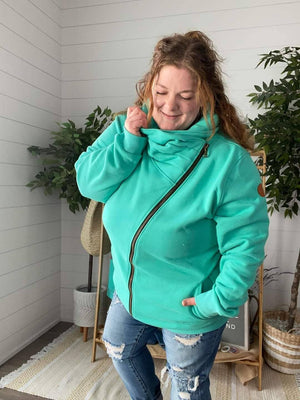 PHC- Solid Heavyweight Asymmetrical Zip Cowl (5Colors) premium hoodie Michelle Mae 