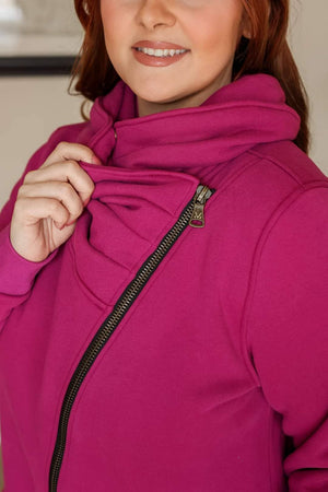 PHC- Solid Heavyweight Asymmetrical Zip Cowl (5Colors) premium hoodie Michelle Mae 