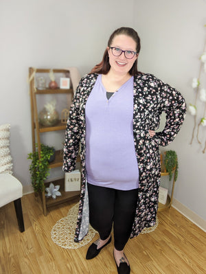 BUTTON FRONT HENLEY TANK (Solid Colors!) Tops Michelle Mae 