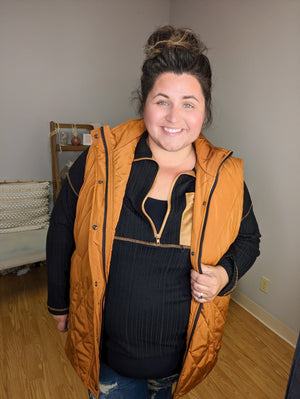 REMY QUILTED VEST- MANY COLORS! vests Stacked - A Plus Size Boutique 