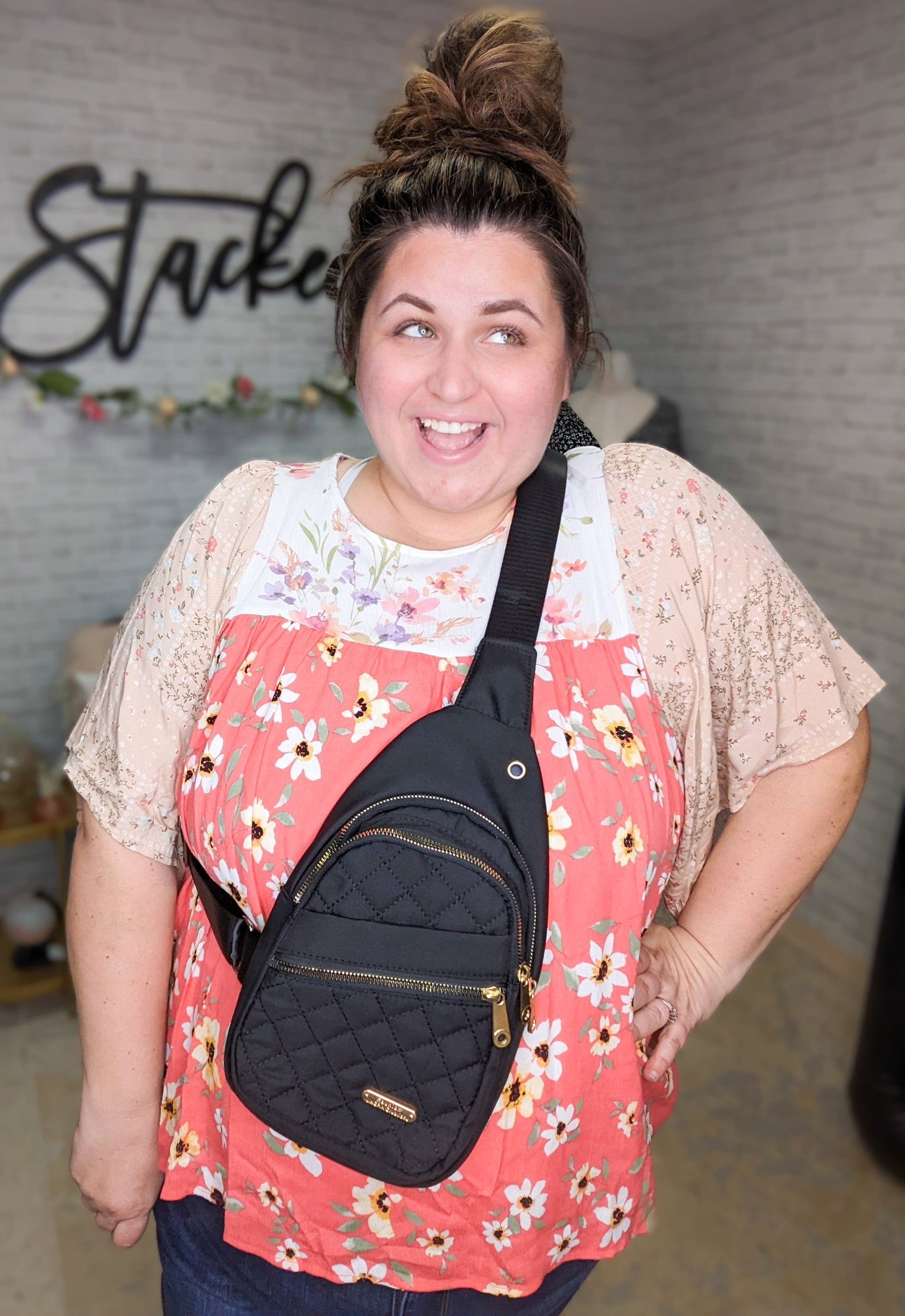 Plus Size APPROVED Sling Bag - Stacked - A Plus Size Boutique