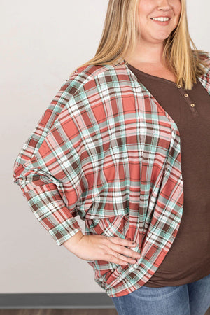 PLAID STRETCH COCOON CARDIGAN (3 colors) CARDIGAN Michelle Mae 