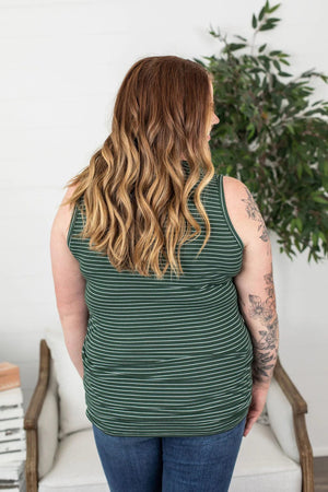 STRIPED TRIPLE STRETCH HENLEY TANKS tank Michelle Mae 