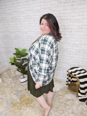 PLAID STRETCH COCOON CARDIGAN (3 colors) CARDIGAN Michelle Mae 