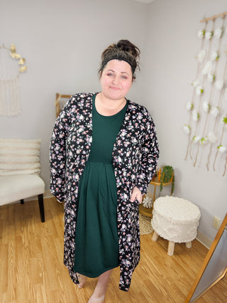 Covered in Florals Buttonfront Duster CARDIGANS Michelle Mae 