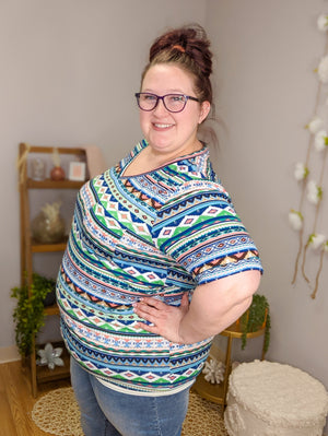 POCKETFUL OF PERFECT- PRINTS SHORT SLEEVE TOPS Michelle Mae 