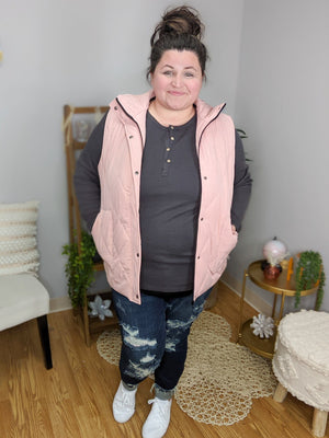 REMY QUILTED VEST- MANY COLORS! vests Stacked - A Plus Size Boutique 