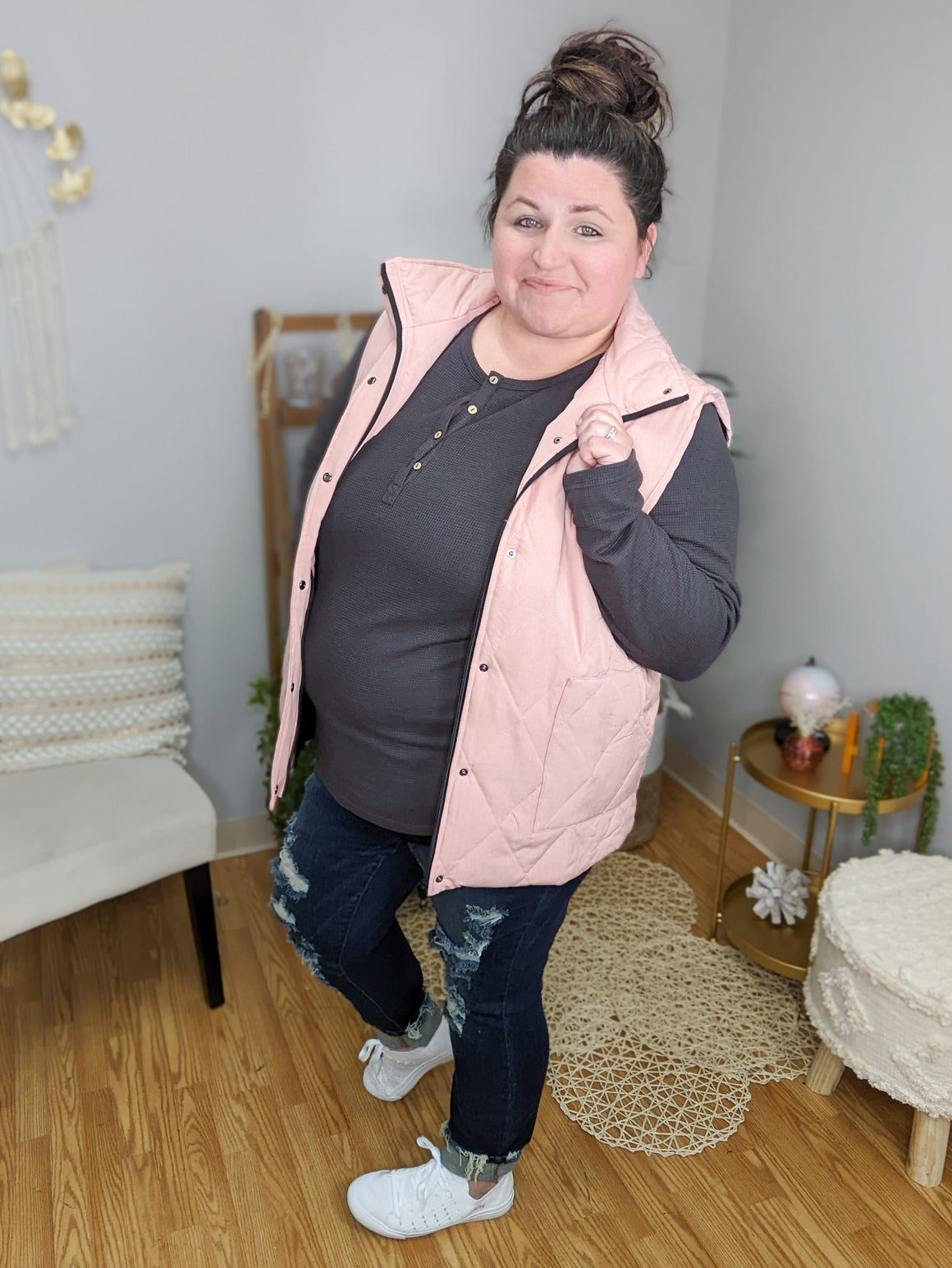 LAYER ME UP HENLEY W/THUMBHOLES Tops Michelle Mae 