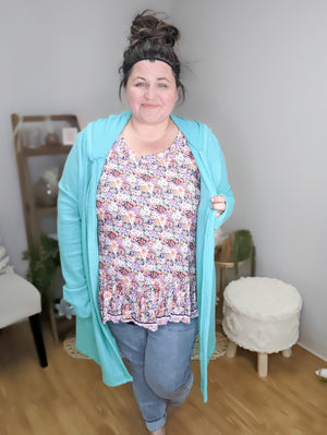 Everyday Wear Hooded Waffle Cardigan CARDIGANS Michelle Mae 