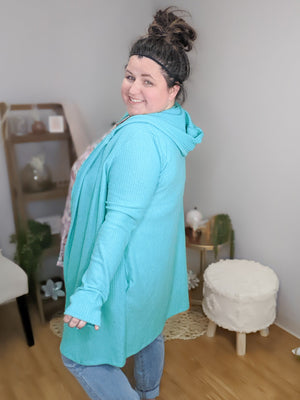 Everyday Wear Hooded Waffle Cardigan CARDIGANS Michelle Mae 