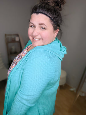 Everyday Wear Hooded Waffle Cardigan CARDIGANS Michelle Mae 