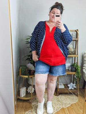 Polka Dot Brushed Cocoon Cardigans CARDIGAN Michelle Mae 