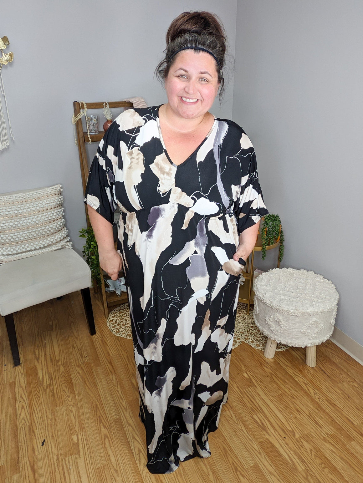 Bombshell Beauty Black Maxi Dress Dresses WHITE BIRCH 