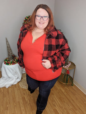 Buffalo Plaid Teddy Jacket jackets sweet lovely by jen 