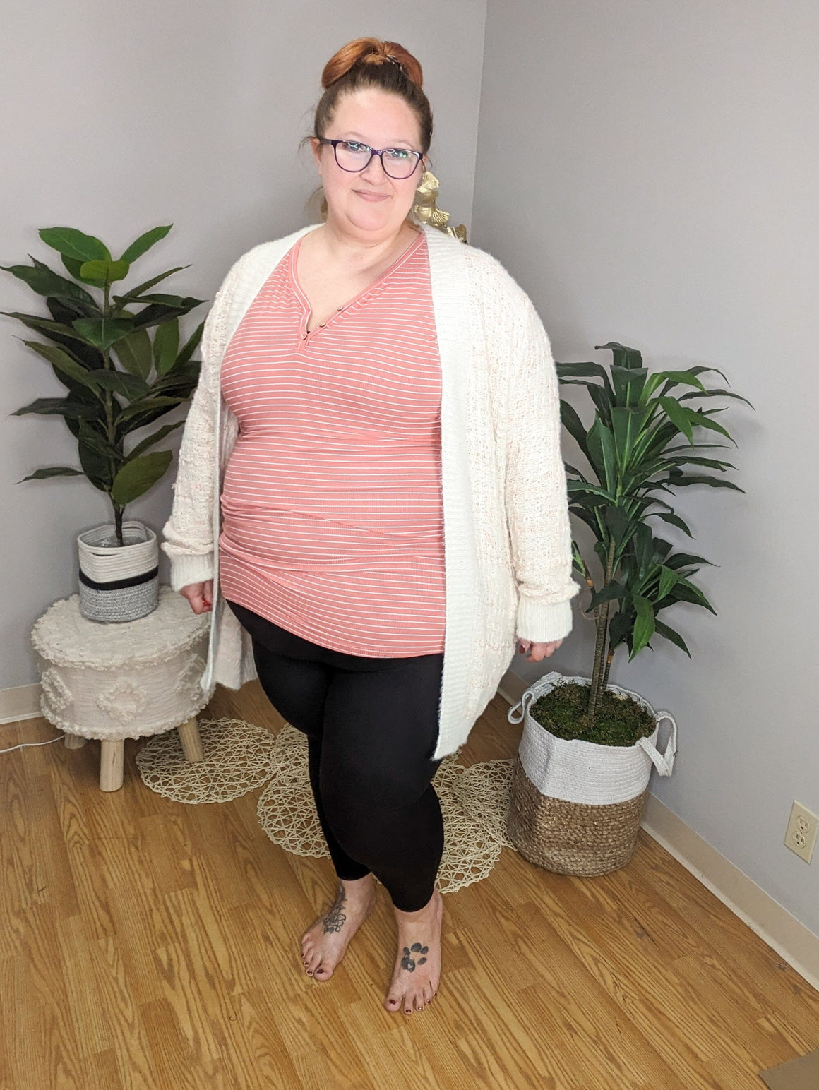 STRIPED TRIPLE STRETCH HENLEY TANKS (many colors!) tank Michelle Mae 