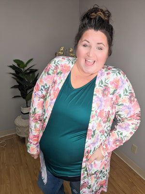 Triple Stretch Open Cardigan (Prints) CARDIGANS Michelle Mae 