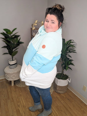 PHC- Classic Cowl Pullover in Triple Stretch Blues Sweatshirts Michelle Mae 