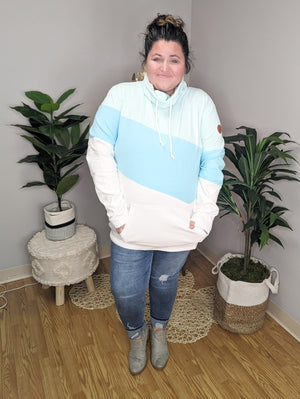 PHC- Classic Cowl Pullover in Triple Stretch Blues Sweatshirts Michelle Mae 