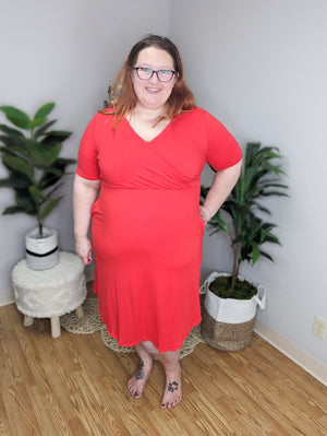 Landed in Love Red Sweetheart Dress Dresses Michelle Mae 